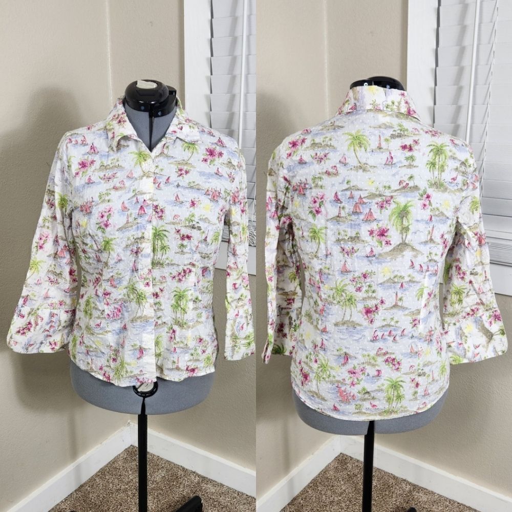 Vintage Christopher & Banks Shirt Size L EUC - Christopher & Banks Sailing Shirt